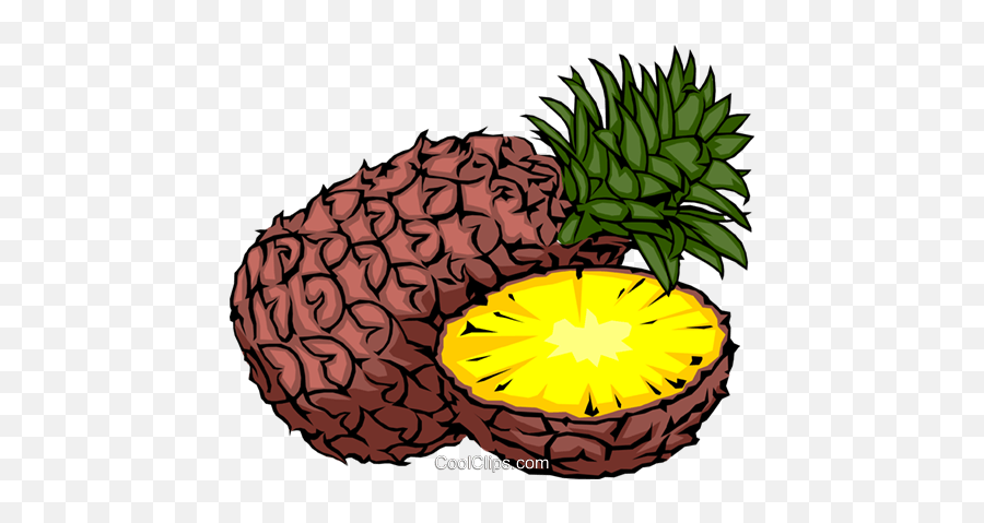 Sliced Pineapple Royalty Free Vector Clip Art Illustration - Se Cultiva En El Clima Templado Png,Pineapple Transparent Background