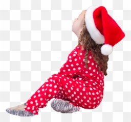 Download Little Girl Santa Hat Christmas - Claus Girls Png Transparent