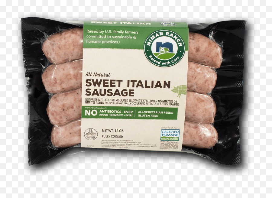Niman Ranch Sweet Italian Sausage - Chorizo Png,Sausage Transparent Background