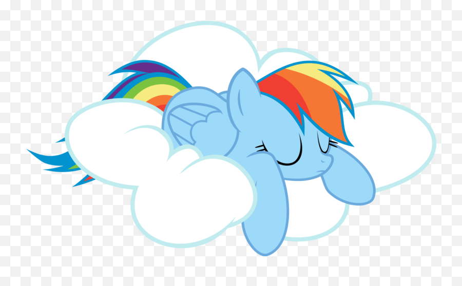 Asleep By Abydos91 - My Little Pony Rainbow Dash Sleeping Png,Rainbow Dash Png