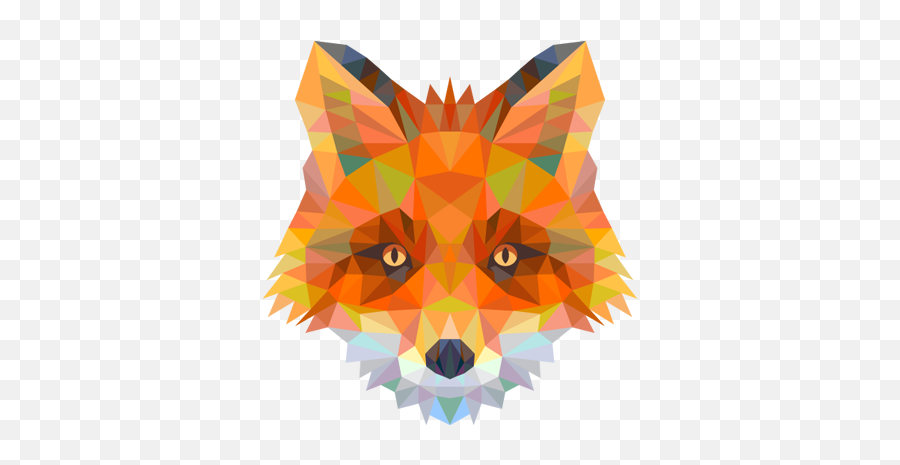Geometric Fox Head Decal - Geometric Abstract Animal Art Png,Fox Head Png