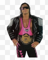 32094 - Wwf Championship Bret Hart Transparent Cartoon Pink And Black Attack Png,Hart Png