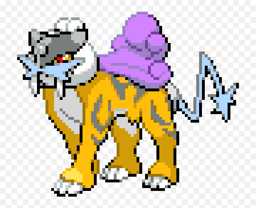 Download Raikou - Pokemon Suicune Entei Raikou Pixel Full Entei Pokemon Pixel Art Png,Suicune Png