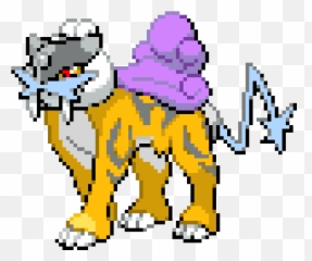 Download Raikou - Pokemon Suicune Entei Raikou Pixel Full Entei Pokemon Pixel Art Png,Suicune Png