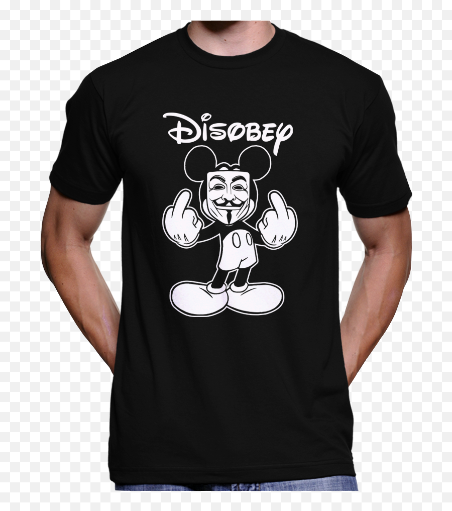 Download Mickey Mouse Disobey Guy Fawkes Mask Anonymous T - Taxation Is Theft Shirt Png,Guy Fawkes Mask Transparent