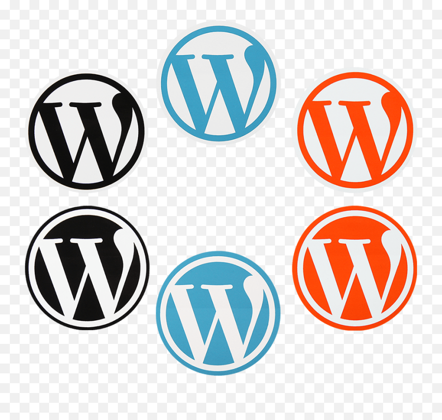 Download Hd Wordpress Round Sticker - Wordpress Icon Wordpress Org Oder Wordpress Png,Wordpress Icon Png