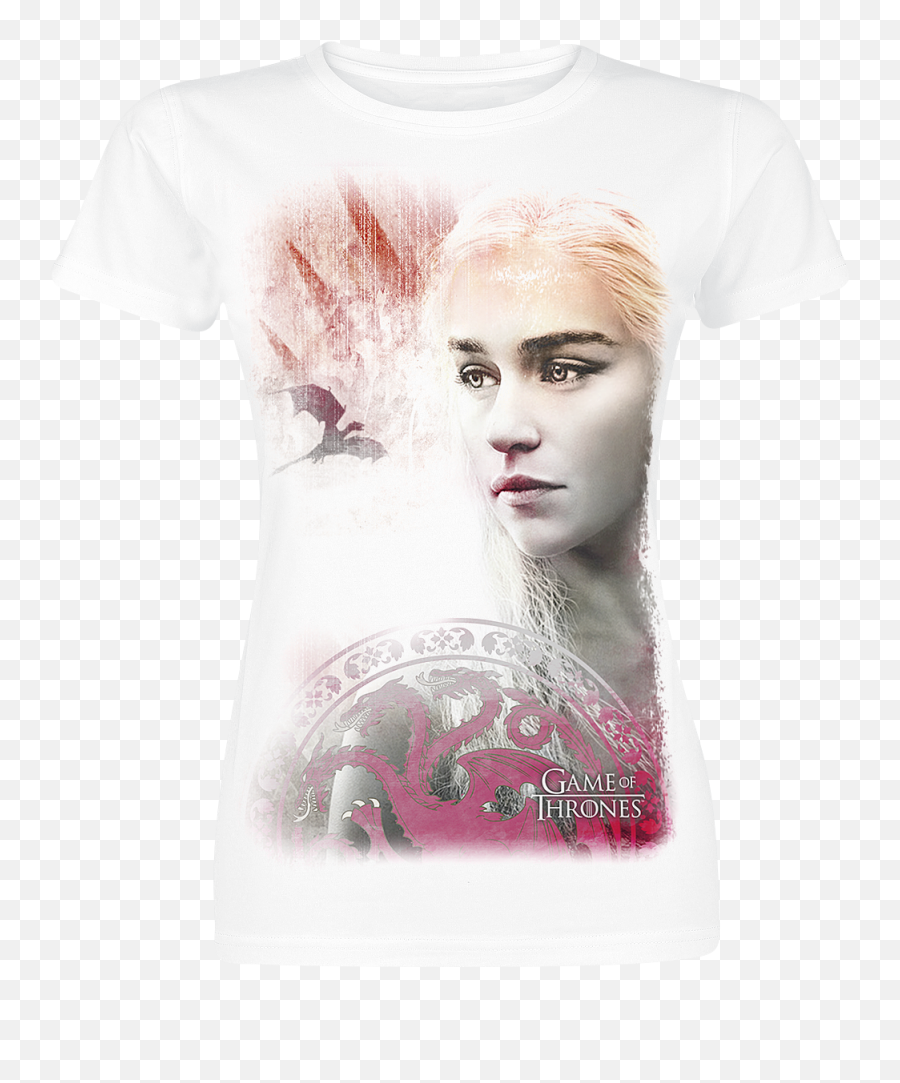 Game Of Thrones - Daenerys Targaryen Mother Of Dragons Girls Shirt White S Png,Daenerys Png