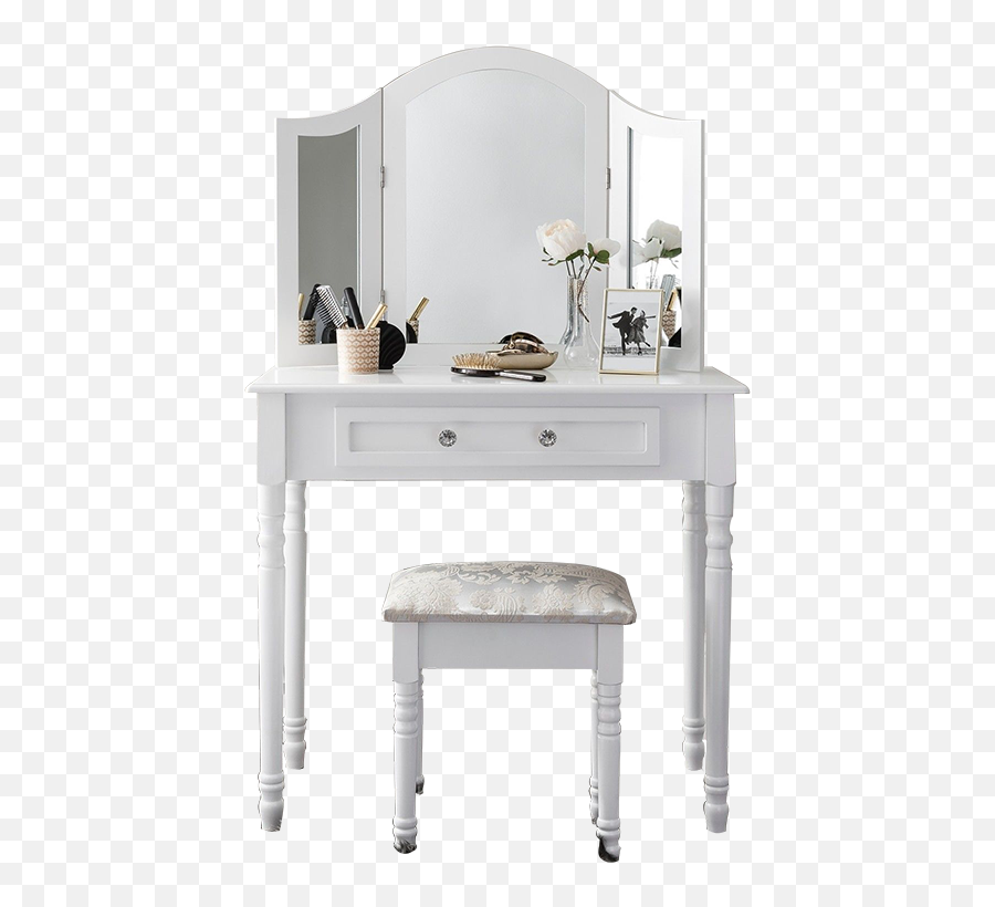 Download White Dressing Table Mirror - Furniture Style Png,White Table Png