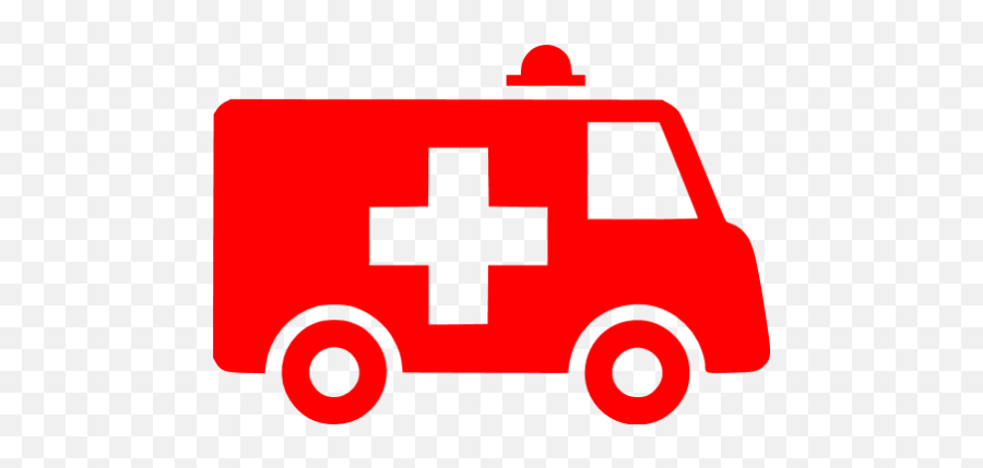 Red Ambulance Icon - Ambulance Black And White Png,Ambulance Transparent