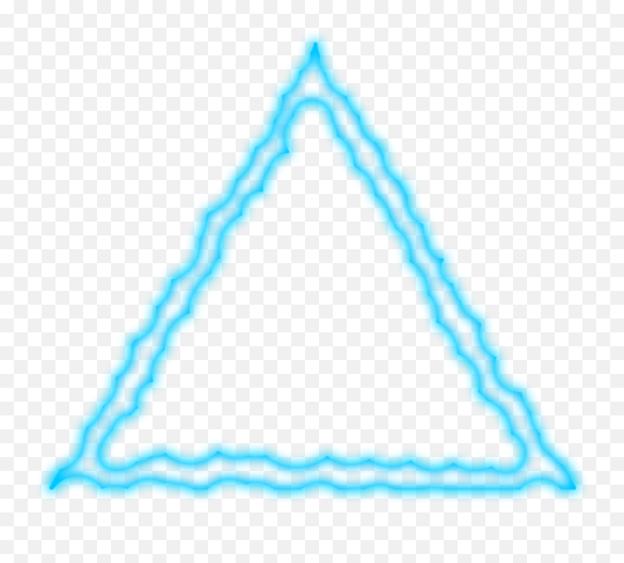 Ftestickers Triangle Transparent Glow Neon Opaci - Glowing Triangle Transparent Png,Blue Triangle Png