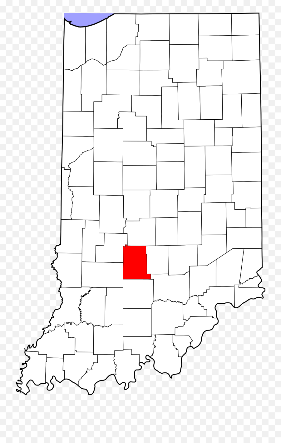 Filemap Of Indiana Highlighting Monroe Countysvg - Wikipedia Blank Indiana Counties Map Png,Marlin Icon Svg