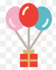 Gift Balloon Surprise Present Free Icon Of - Globos Png