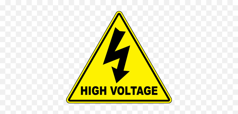 Yellow High Voltage Floor Sign Graphic Products - Voltage Signs Png,Warning Icon 16x16