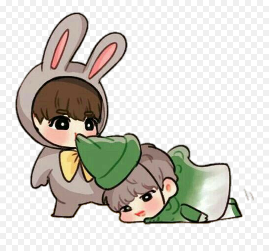 Jikook - Jimin Bts Chibi Png,Jungkook Png