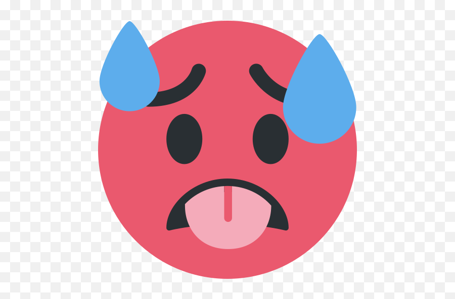 Hot Face Emoji - Red Face Emoji Meaning Png,Sick Emoji Png