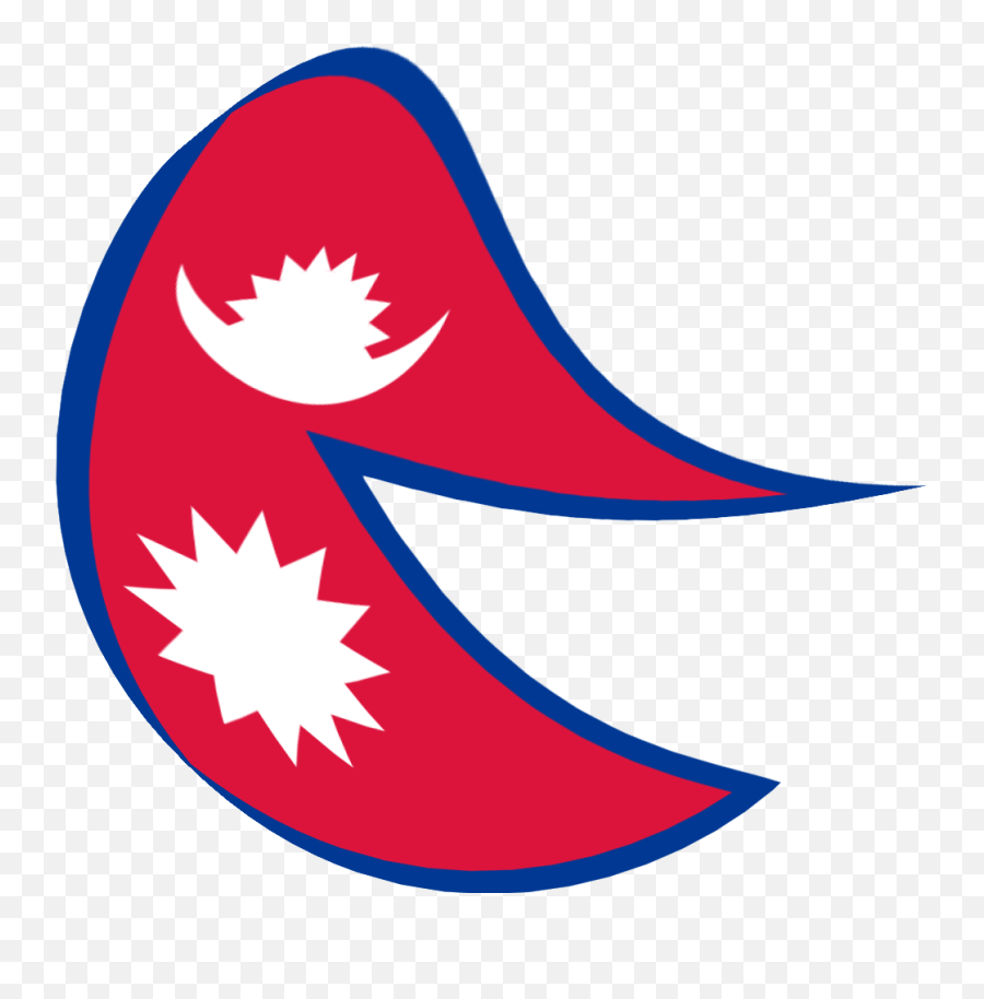 Flag Of Nepal But Its A Circle And It - Logo Nepal Flag Png,Nepal Flag Png