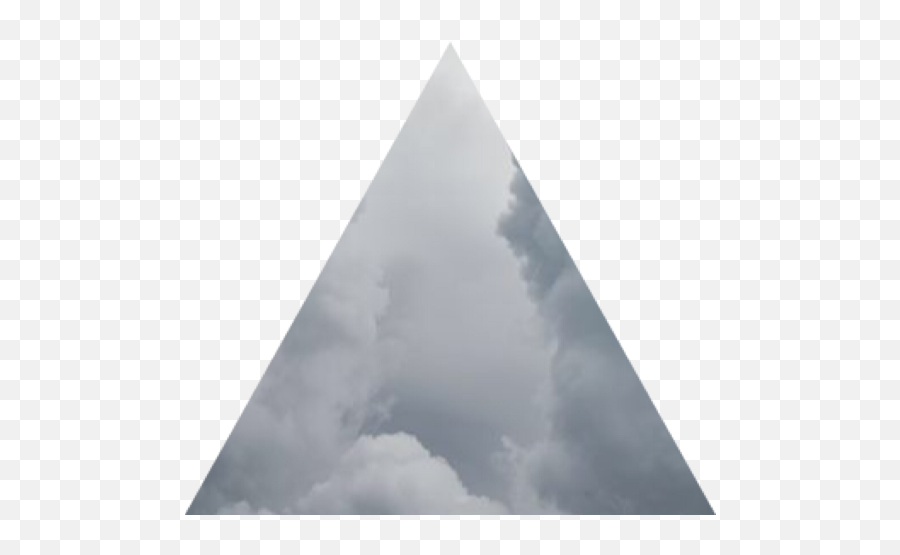 Download Ftestickers Triangle Cloud Mysterious Geometric - Cumulus Png,Cloud Shape Png