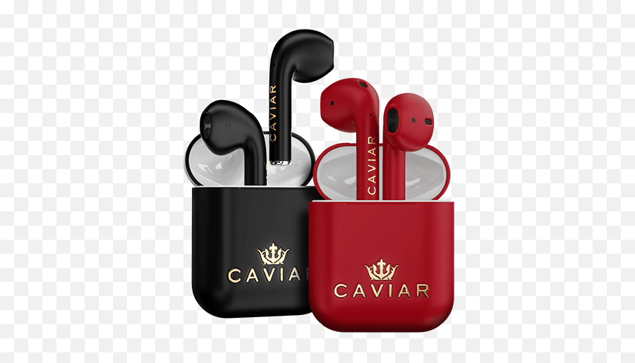 Check Out These 590 Airpods In Black Or Red From Russiau0027s - Airpods Caviar Png,Airpod Png