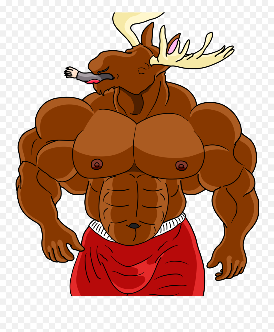 Download Moose Clipart Muscle - Muscular Moose Clipart Png Furaffinity Moose,Muscle Emoji Png