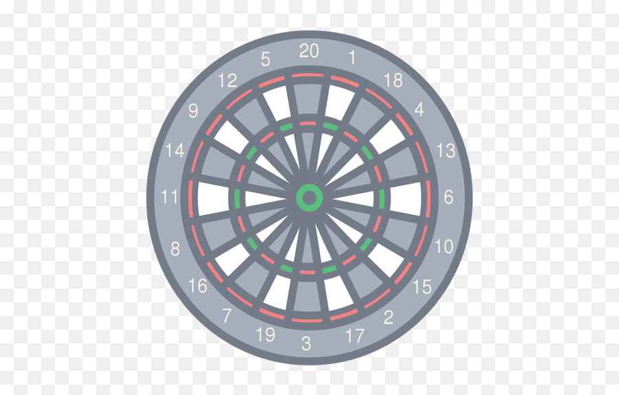 Target Darts Number Figure Sector Flat - Transparent Png Circle,Dart Png