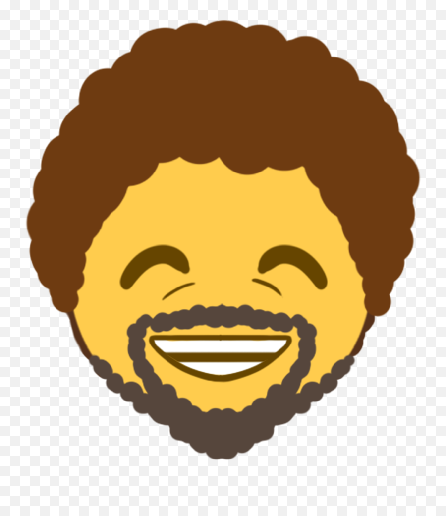 Bob Ross Face Cartoon Png Image - Smiley,Bob Ross Png