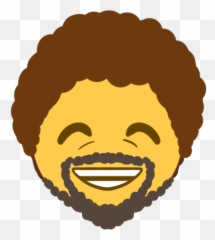 Bob Ross Face Cartoon Png Image - Smiley,Bob Ross Png