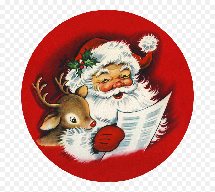 Charming Vintage Christmas Clip Art - Vintage Christmas Clipart Png,Santa Clipart Png