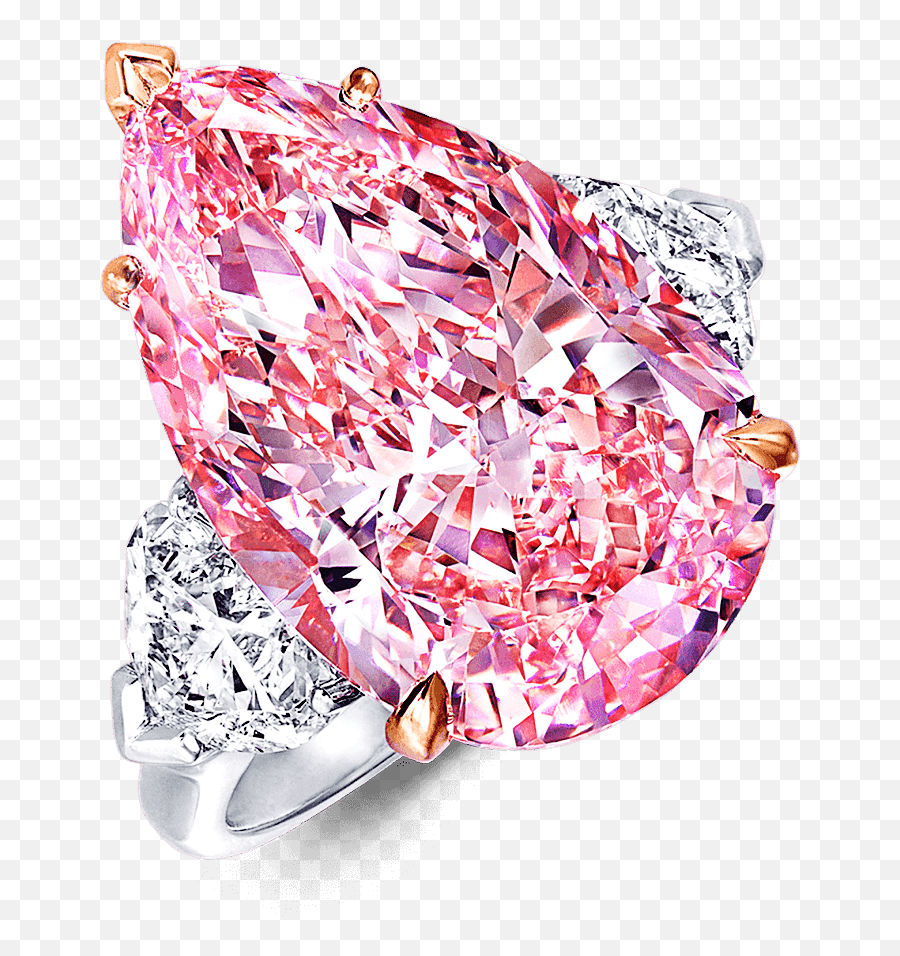 Pear Shape Pink Diamond Ring - Graff Pink High End Jewelry Png,Pink Diamond Png