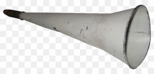 Victorian Tin Ear Trumpet - Hearing Device life Horn png