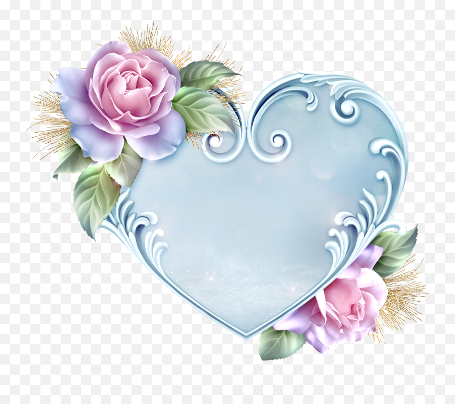 Framed Wallpaper - Imagen De Corazon Con Flores Png,Frost Border Png