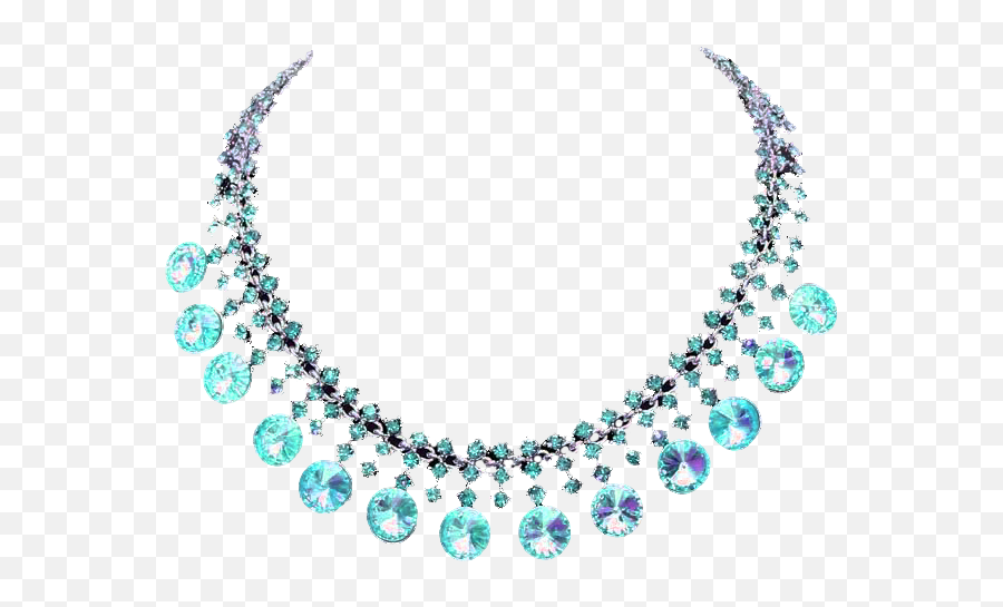 Diamond Jewellery Png Transparent Images - Transparent Background Blue Necklace,Diamond Necklace Png