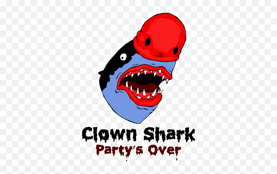 Clown Shark T - Shirt On Graphic Tide Dot Png,Cartoon Shark Png