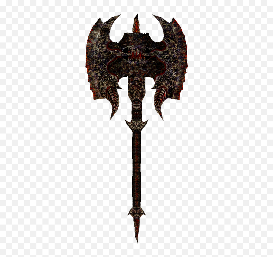 Download Daedric Battle Axe - Full Size Png Image Pngkit Fictional Character,Battle Axe Png