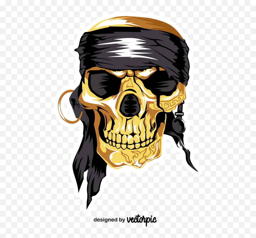 Head Skull Design Tshirt Free Vector - Desain Kaos Vector Png,Skull Vector Png