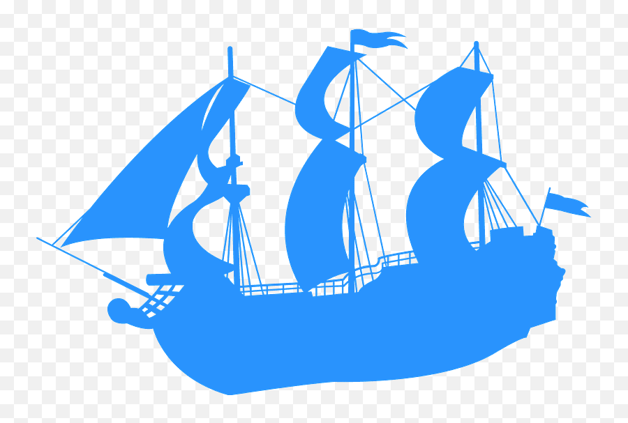 Pirate Ship Silhouette - Free Vector Silhouettes Creazilla Barco Pirate Vector Png,Pirate Ship Logo