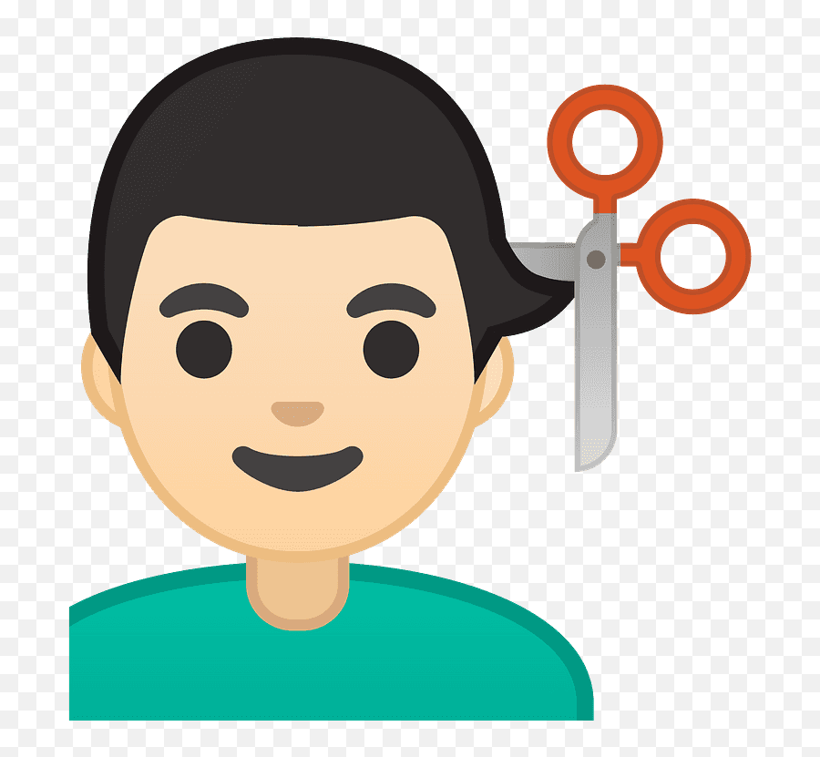 Man Getting Haircut Emoji Clipart Free Download Transparent - Emoji Docteur Png,Haircut Png