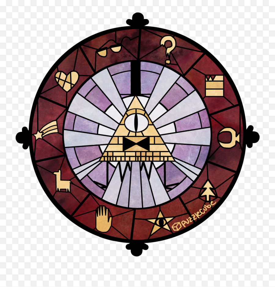 Image - 899944 Gravity Falls Know Your Meme Bill Cipher Stained Glass Png,Dipper Pines Png