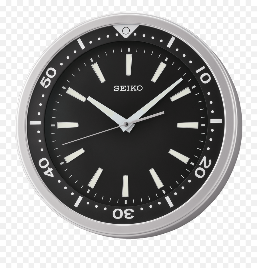 Seiko Qxa723alh 14 Modern Watch Face Wall Clock Black Dial - Seiko Wall Clock Png,Watch Face Png