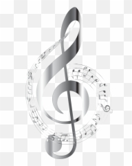 Musical Notes Typography Background - png