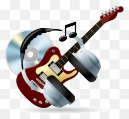 Cd Disc Music Instrument Guitar - Png