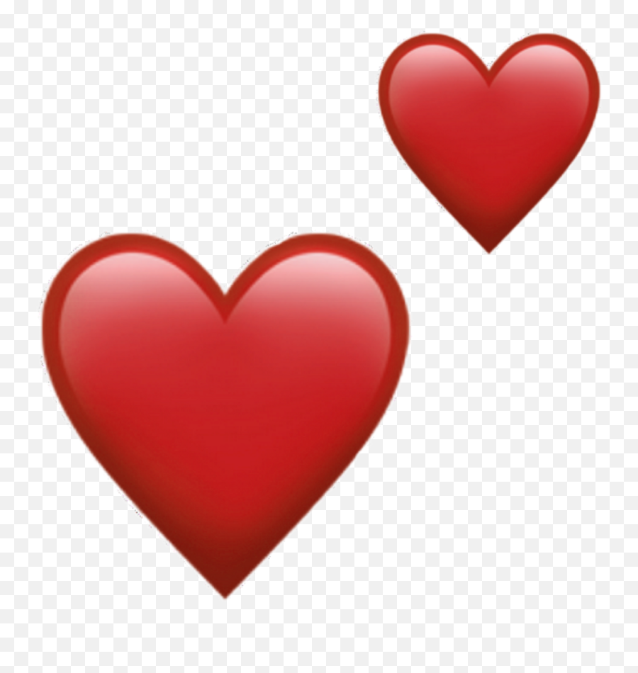 Download Hd Red Heart Emoji Png - Red Double Heart Emoji,Hearts Emoji Png