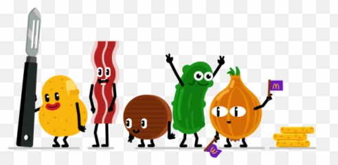 Mcdonaldu0027s Illustration U0026 Animated Gif Yann Crozet Art - Ingredients Gif Cartoon png