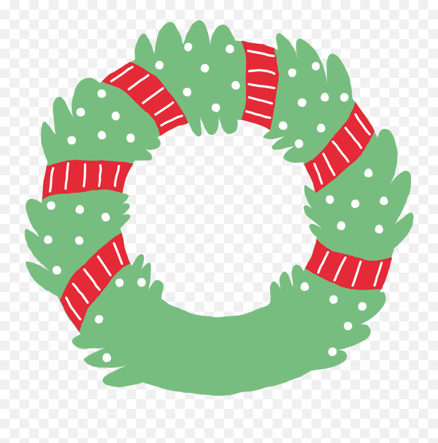 Christmas Wreath Illustration In Png Svg - Decorative,Christmas Icon Svg