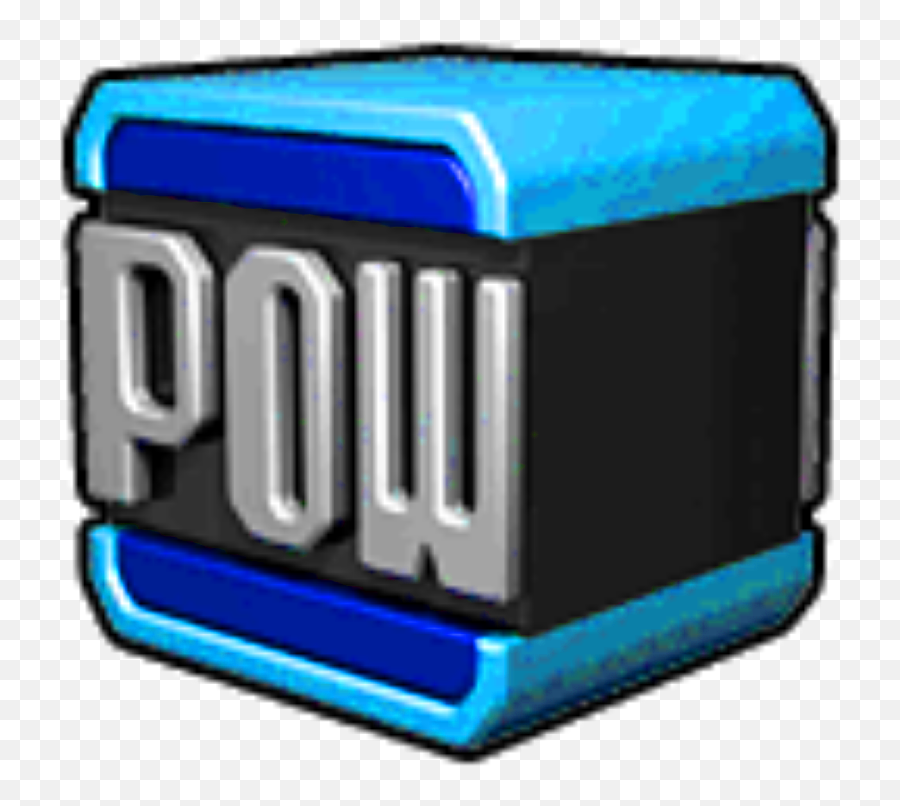 Download Hd Pow Block Icon - Mario Kart Wii Pow Block Mario Pow Icon Transparent Png,Block Icon