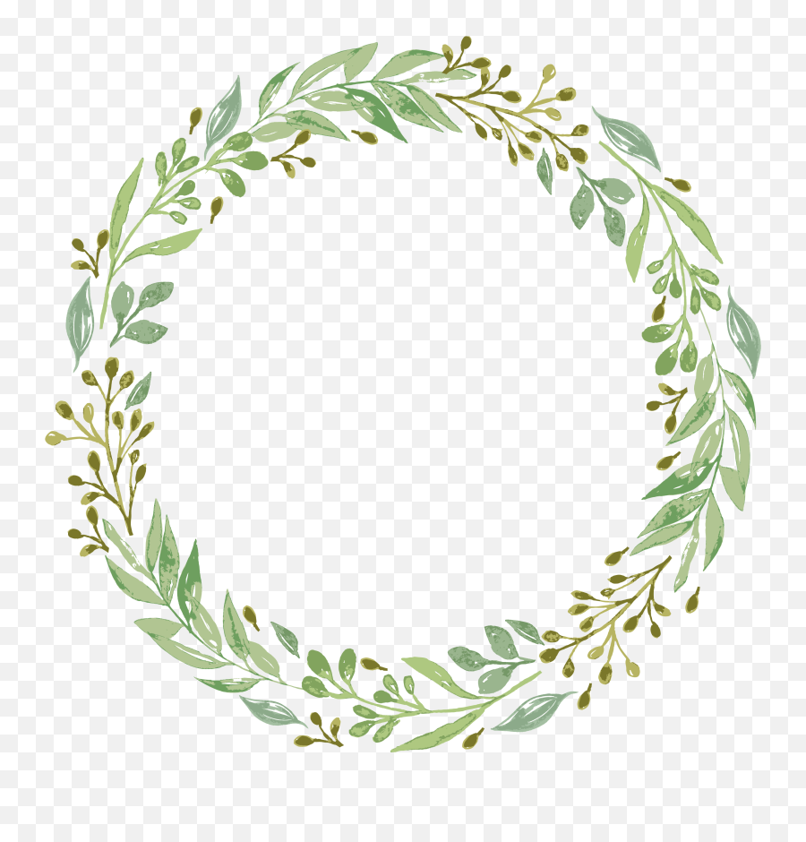 Greenery Wreath Clipart Transparent - Transparent Background Green Wreath Png,Greenery Png