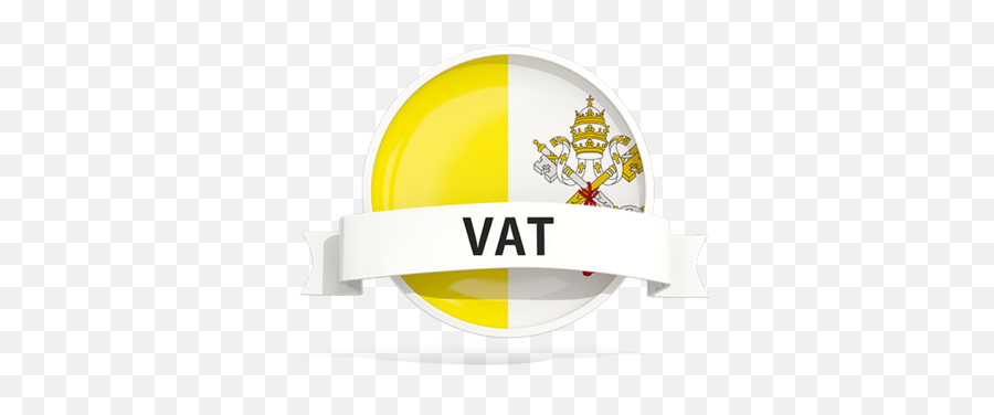 Round Flag With Banner Illustration Of Vatican City - Language Png,Vat Icon