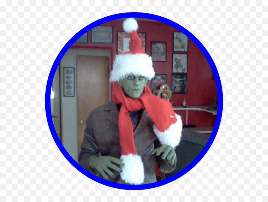 Misfit Robot Daydream Creepy Christmas Decorations Santa - Christmas Png,Santa Hats Transparent