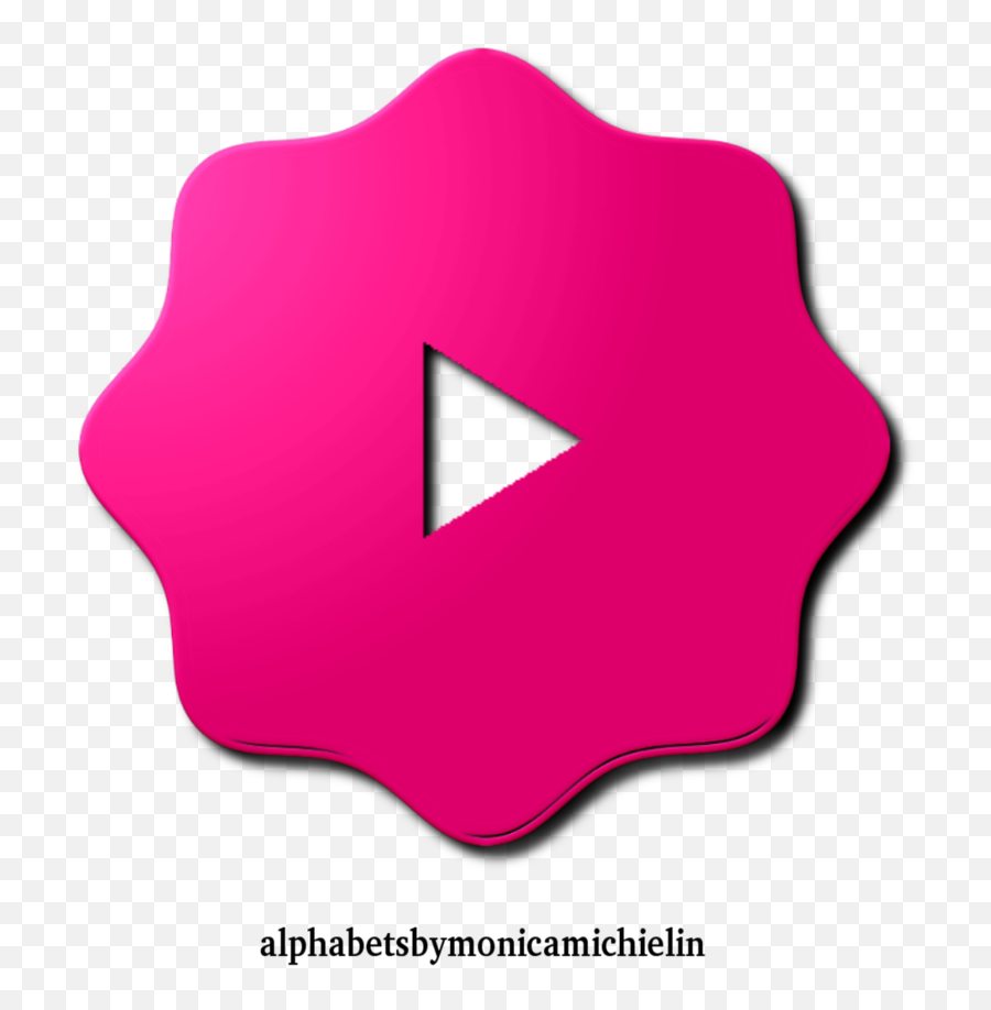 Monica Michielin Alphabets Pink Youtube Logo Alphabet And - Dot Png,Pink Youtube Icon