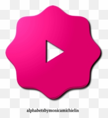 Monica Michielin Alphabets Pink Youtube Logo Alphabet And - Dot png
