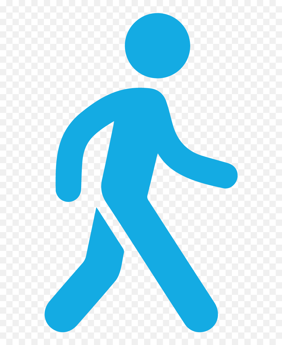 Greening In Place - Human Walking Clipart Blue Png,Home Icon .png